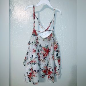 Adorable Unbranded Tiered Floral Tank Top. Possibly size small.